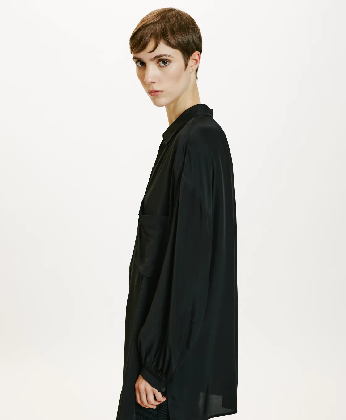 Momoni Chemises Et Blouses*BLOUSE OGATA EN RAYONNE LÉGÈRE UNIE - Noir