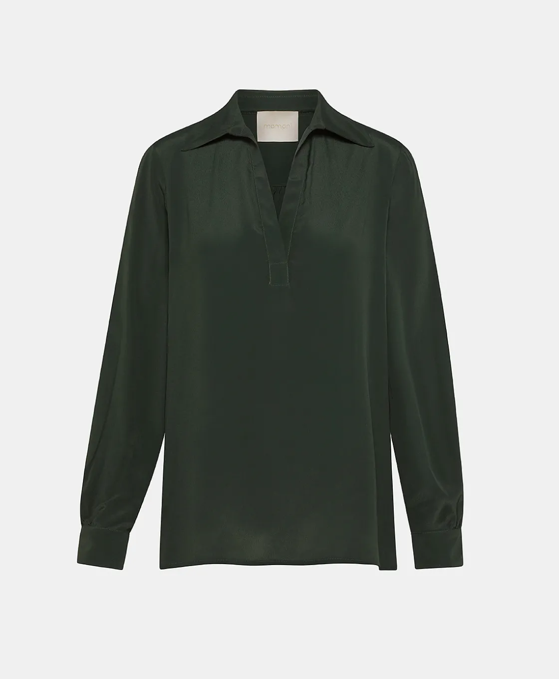 Momoni Chemises Et Blouses*BLOUSE SUE EN ACÉTATE/SOIE UNI - FORÊT Forêt
