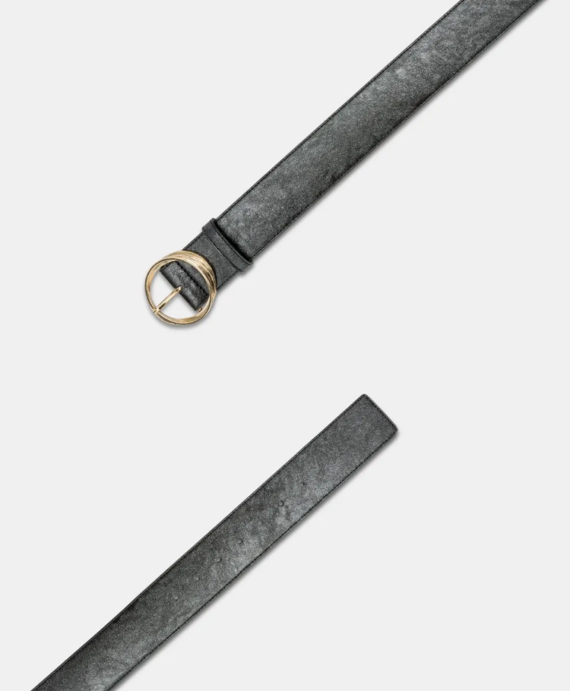 Momoni Ceintures*CEINTURE DANSHI EN ÉCO-CUIR LAMINÉ - Noir