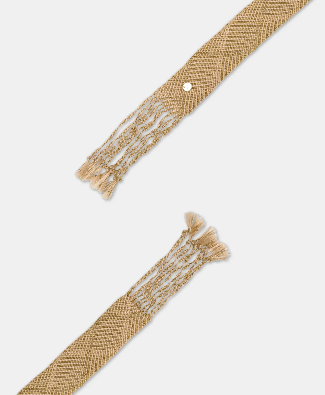 Momoni Ceintures*CEINTURE KUNIE EN LUREX TRESSÉ - Champagne/Or