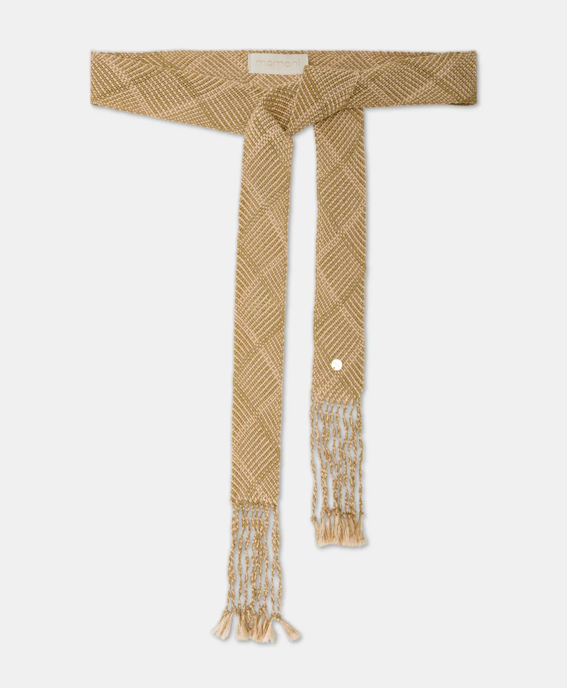 Momoni Ceintures*CEINTURE KUNIE EN LUREX TRESSÉ - Champagne/Or