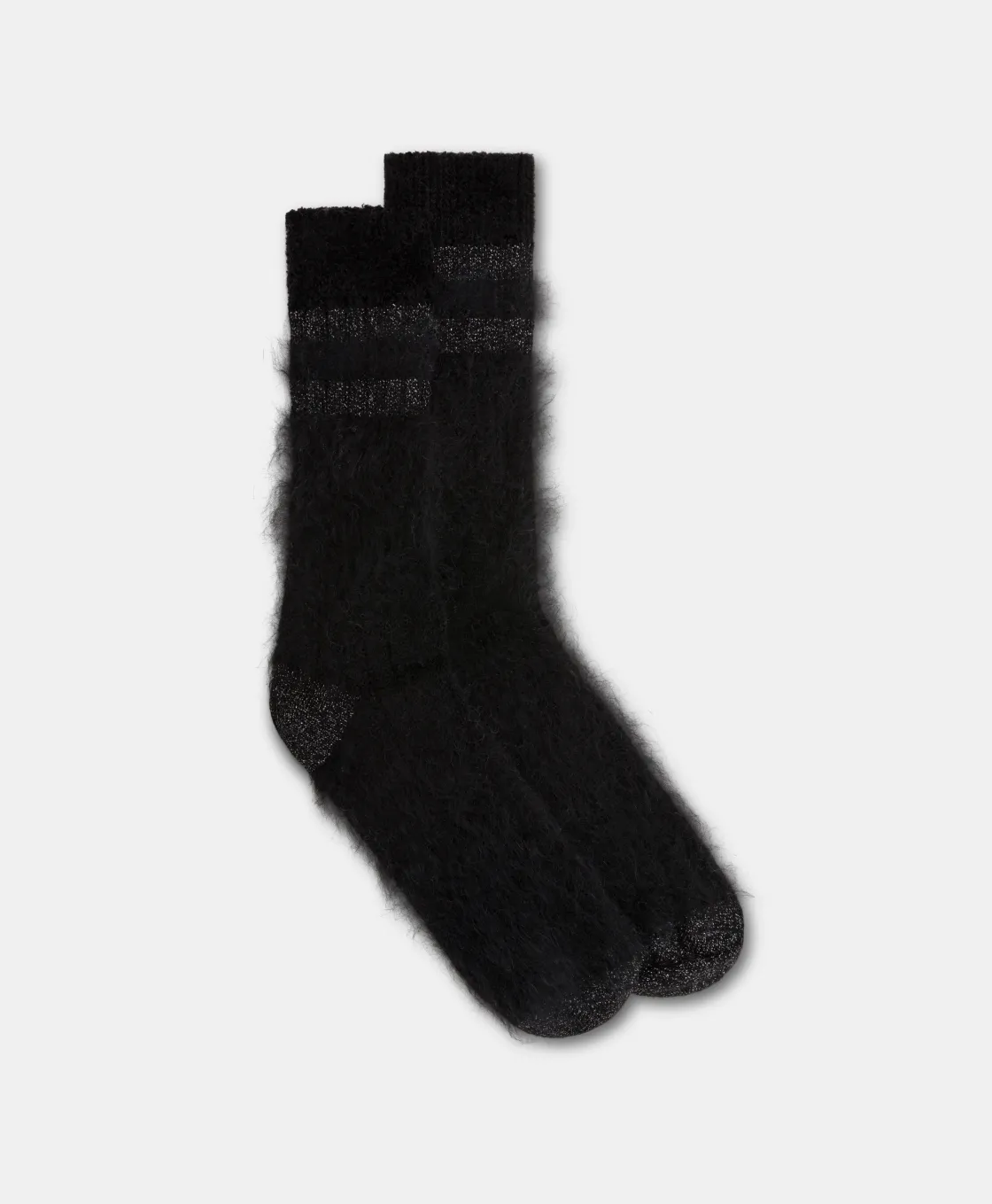 Momoni Chaussettes*CHAUSSETTES JOSHI EN CHAUSSETTE EN ALPAGA ET CHENILLE - Noir