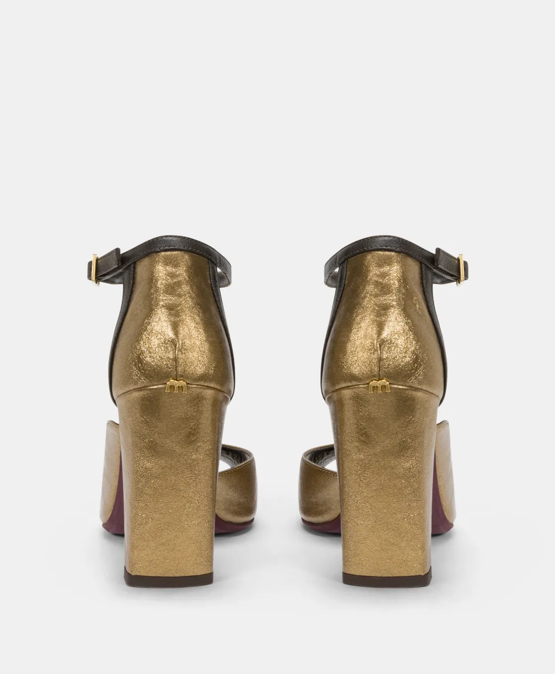 Momoni Chaussures*CHAUSSURES AJISAI EN ÉCO-CUIR LAMINÉ - Or