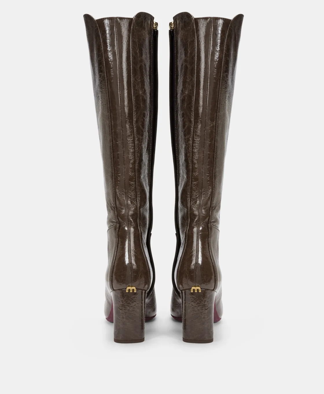 Momoni Chaussures*CHAUSSURES REIKO EN CUIR NAPLAK - BRUN FONCÉ BrunFoncé