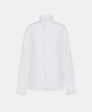 Momoni Chemises Et Blouses*CHEMISIER KENDO EN RAYONNE LÉGÈRE UNIE - Blanc