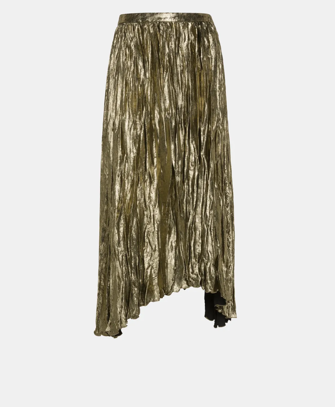 Momoni Jupes Et Shorts*JUPE EVALINE PLISSÉE EN LAMINÉ FLUIDE - OR FONCÉ OrFoncé