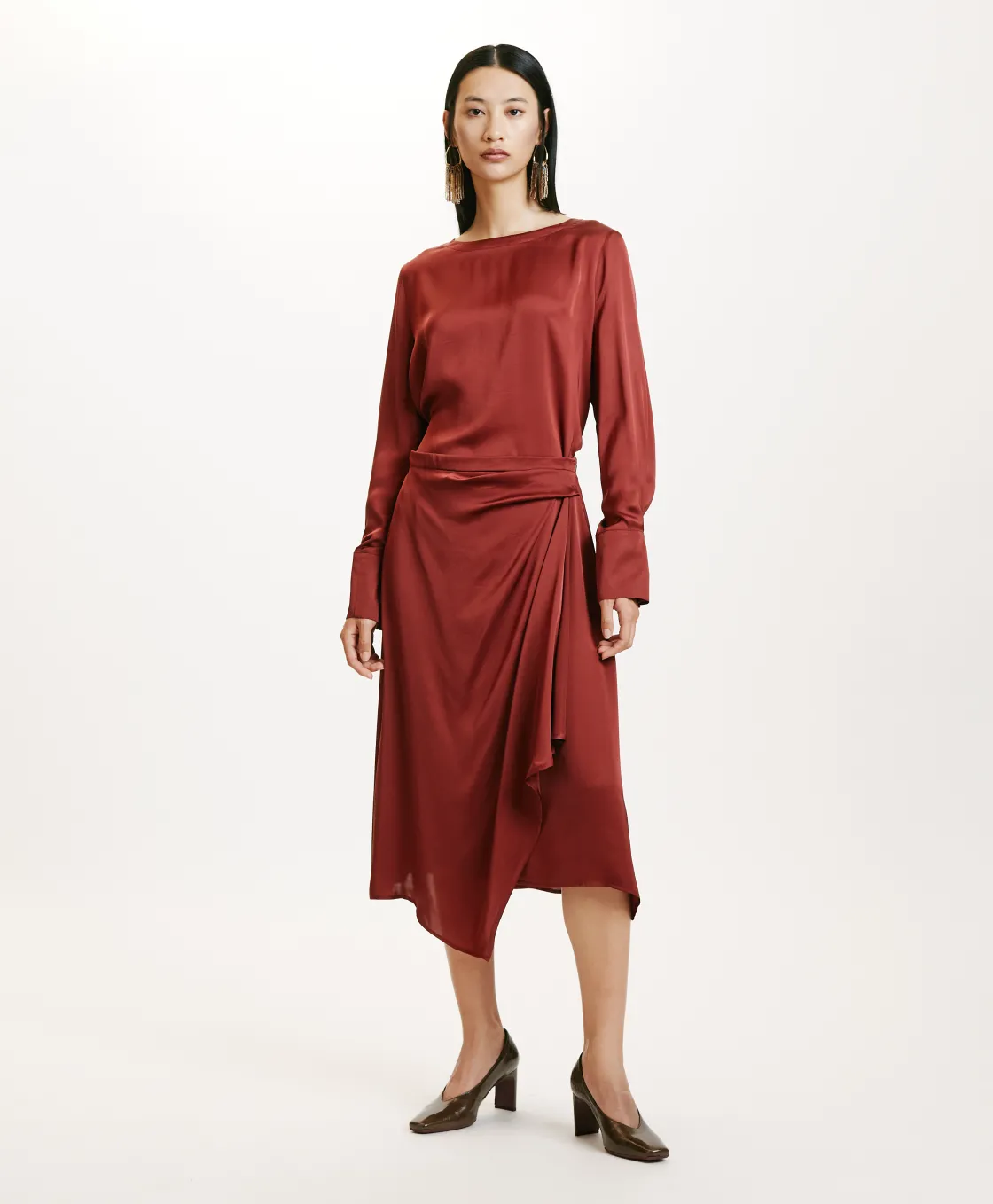 Momoni Jupes Et Shorts*JUPE JUN EN SOIE LAVÉE - MOÛT DE RAISIN MoûtdeRaisin