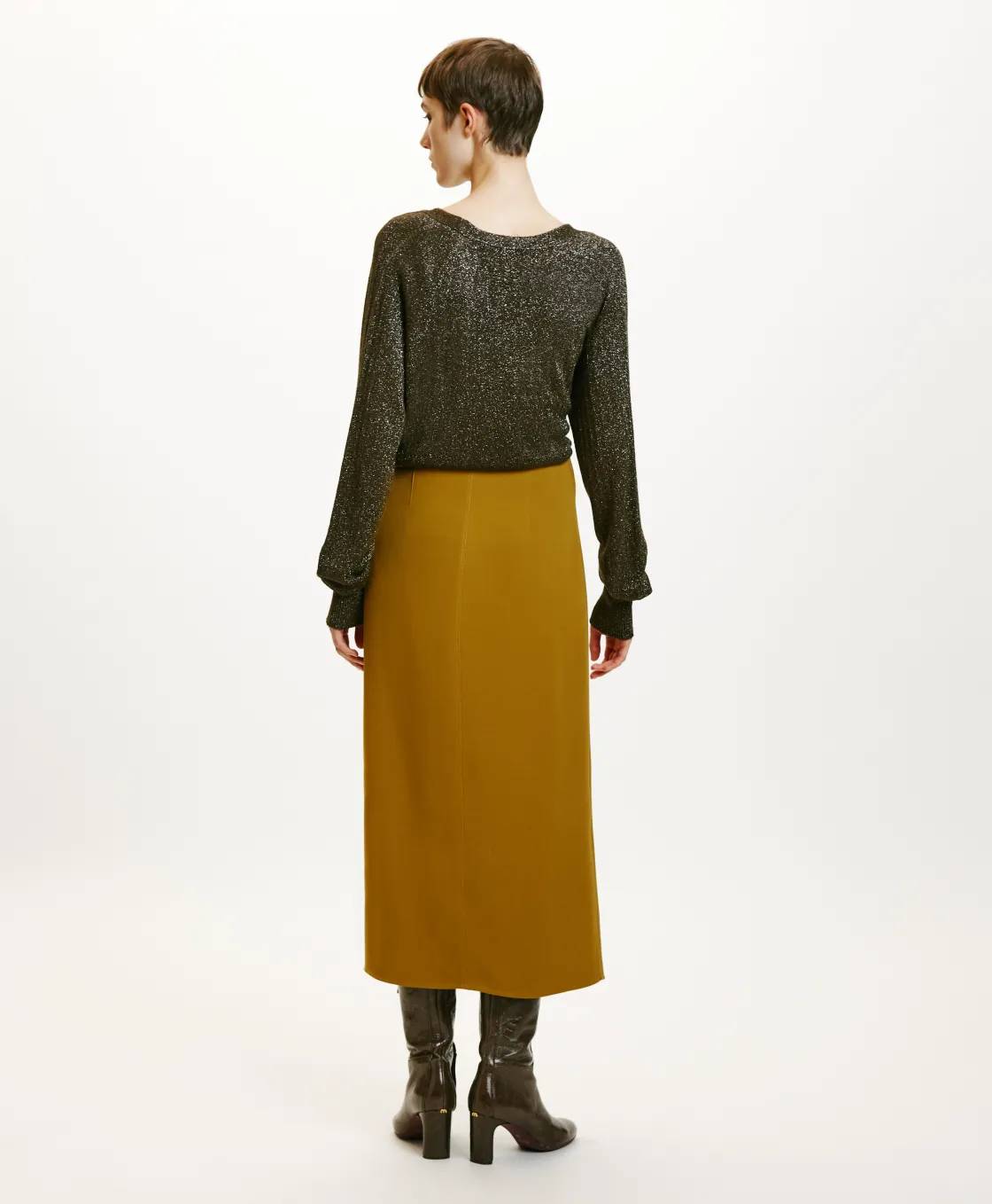 Momoni Jupes Et Shorts*JUPE LIGEA EN CADY STRETCH - Gingembre