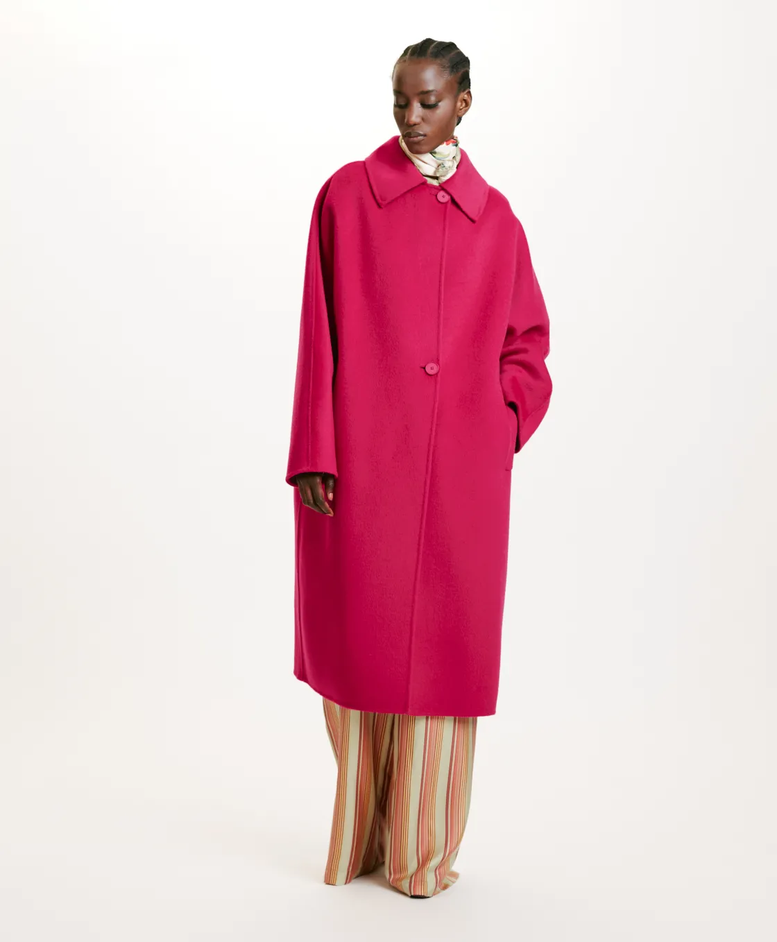 Momoni Manteaux*MANTEAU AKITA EN PANNE DOUBLE - Fuchsia