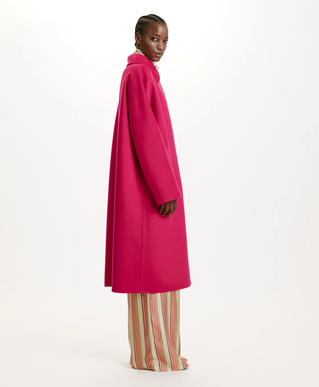 Momoni Manteaux*MANTEAU AKITA EN PANNE DOUBLE - Fuchsia