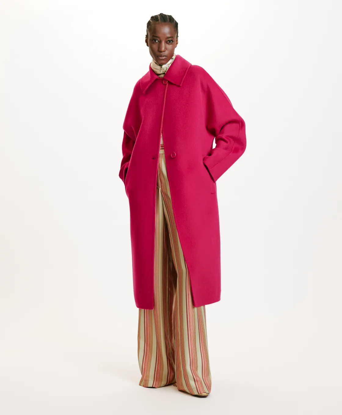 Momoni Manteaux*MANTEAU AKITA EN PANNE DOUBLE - Fuchsia