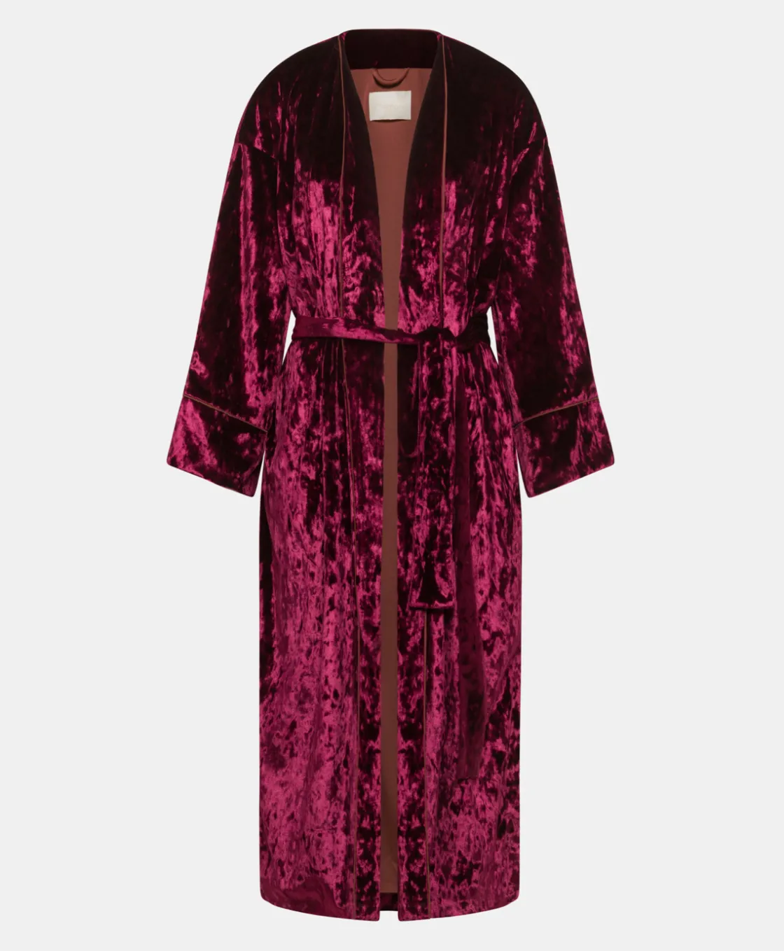 Momoni Manteaux*MANTEAU CALLA EN VELOURS STRETCH - Bordeaux