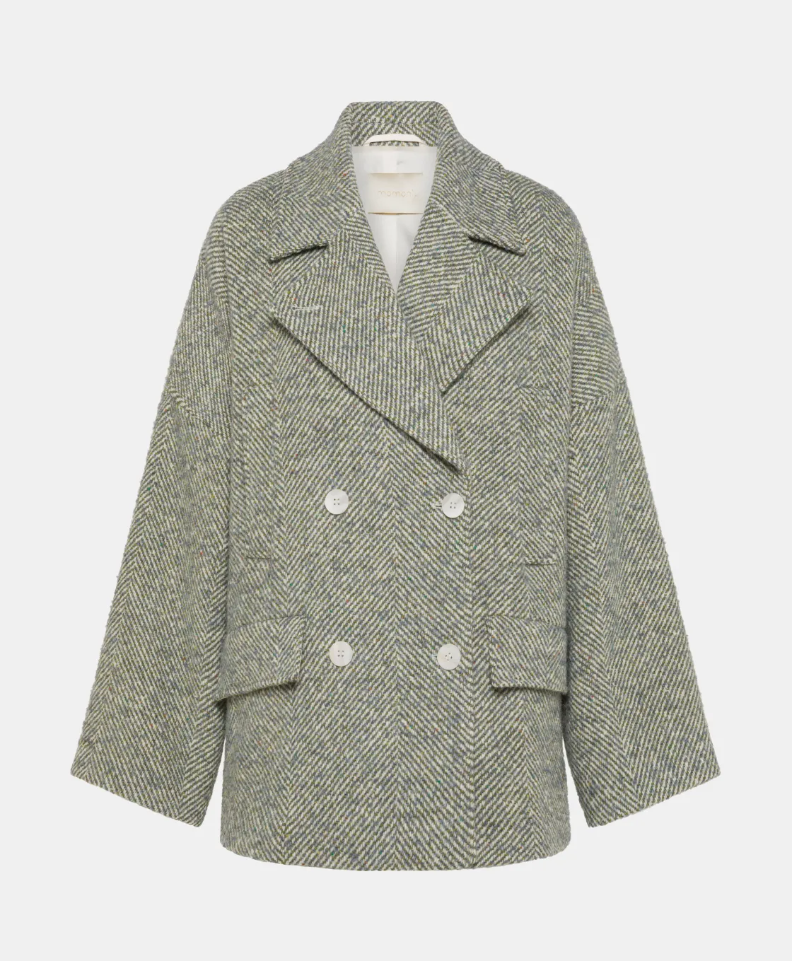 Momoni Manteaux*MANTEAU ICHIKA BIS EN CHEVRON BICOLORE - CÉRULÉEN MULTICOLORE CéruléenMulticolore