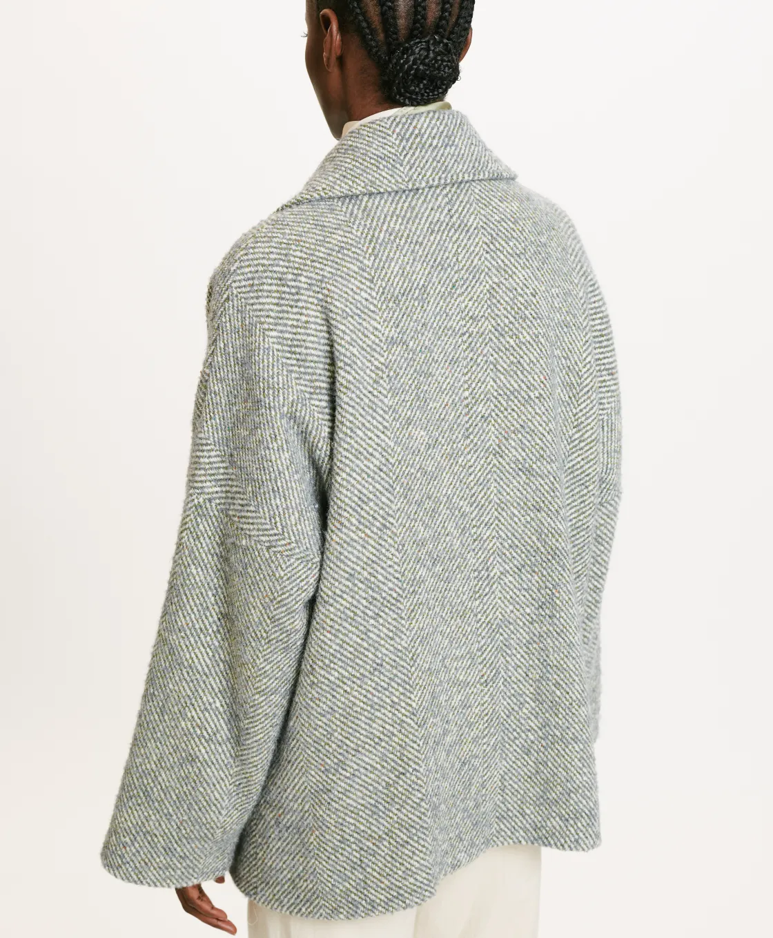 Momoni Manteaux*MANTEAU ICHIKA BIS EN CHEVRON BICOLORE - CÉRULÉEN MULTICOLORE CéruléenMulticolore