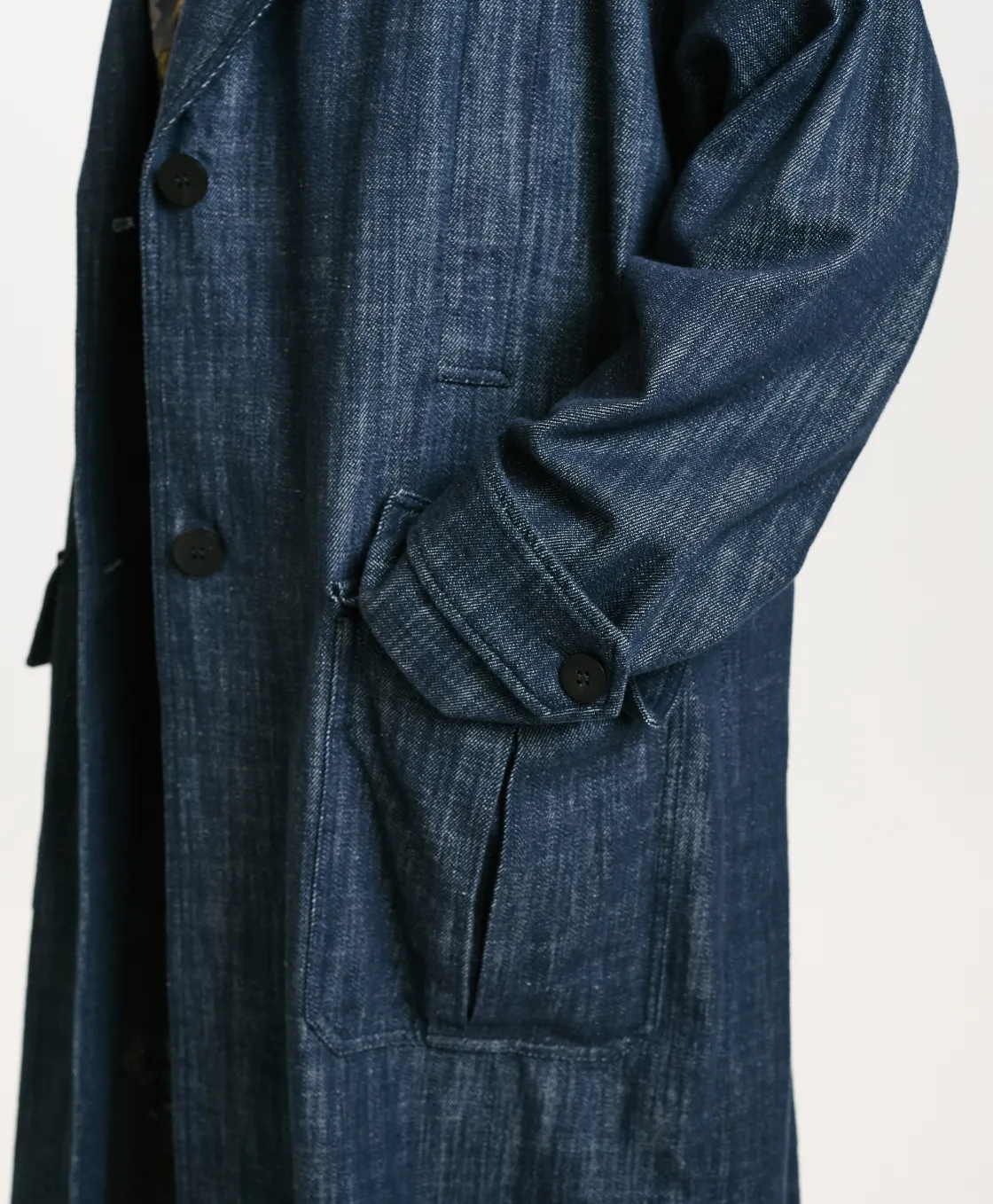 Momoni Manteaux*MANTEAU JUNKO EN DENIM COULEUR FERME - BLEU JEAN BleuJean