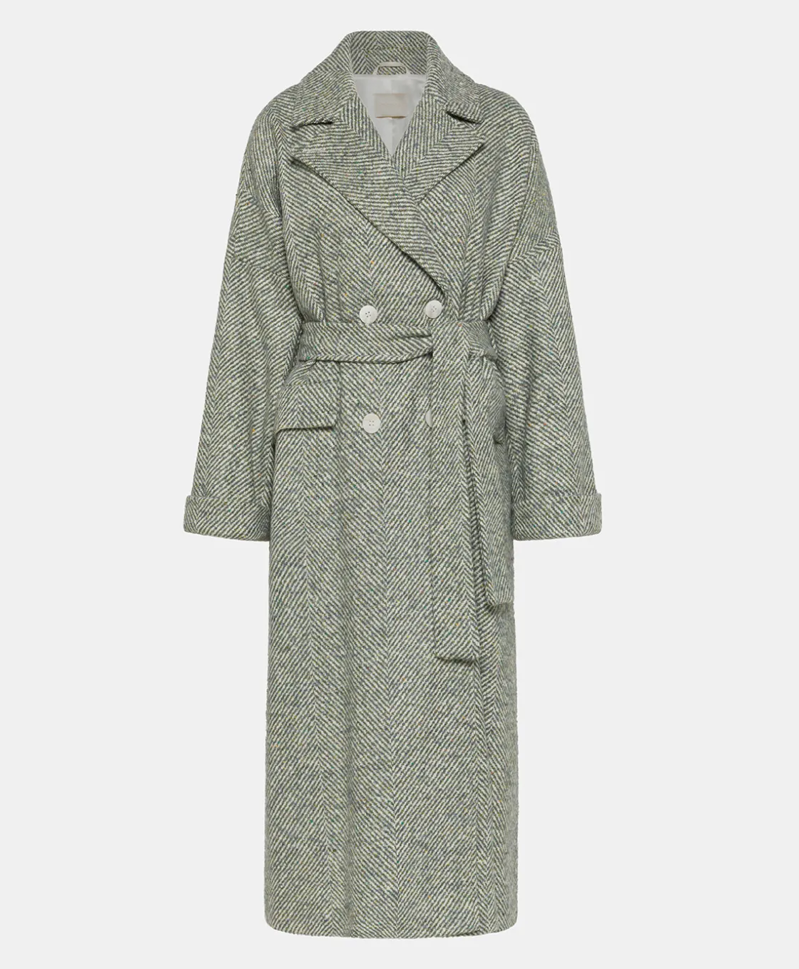 Momoni Manteaux*MANTEAU SAYURI EN CHEVRON BICOLORE - CÉRULÉEN MULTICOLORE CéruléenMulticolore