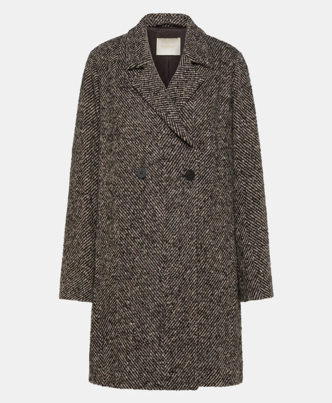 Momoni Manteaux*MANTEAU SHIBA EN CHEVRON BICOLORE - NOIR MULTICOLORE NoirMulticolore