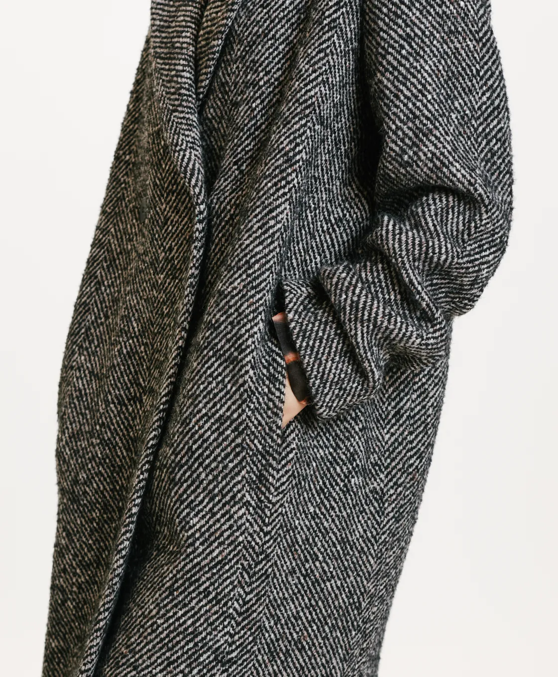 Momoni Manteaux*MANTEAU SHIBA EN CHEVRON BICOLORE - NOIR MULTICOLORE NoirMulticolore