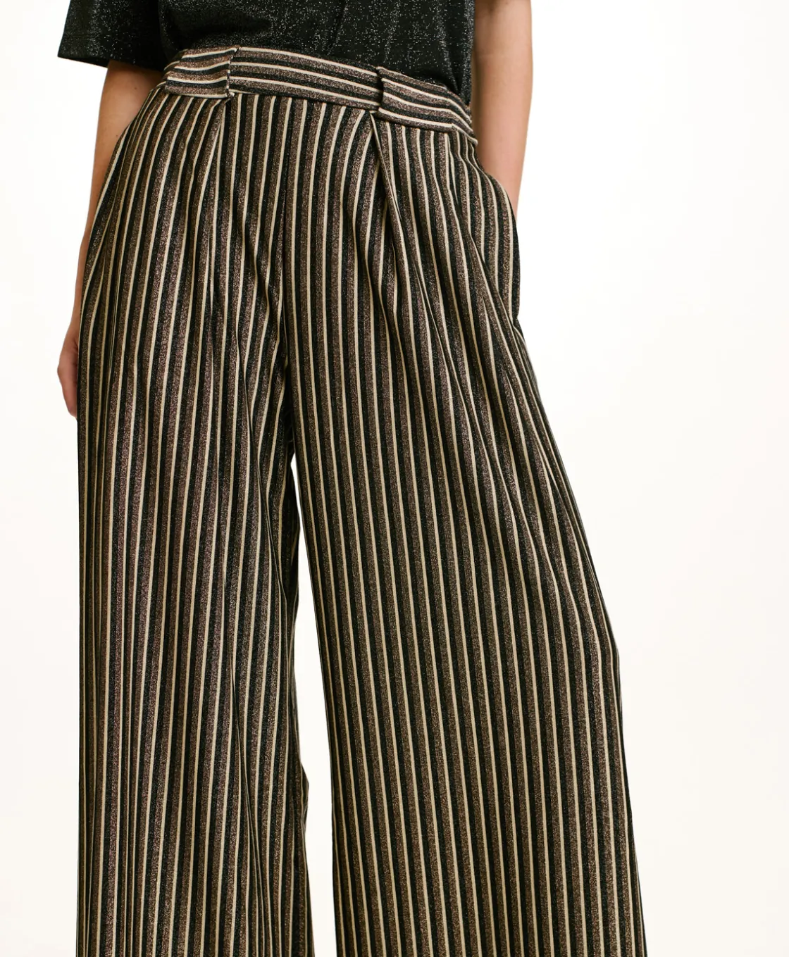 Momoni Pantalons*PANTALON ASPEN EN JERSEY LUREX - MULTICOLORE CUIVRE MulticoloreCuivre