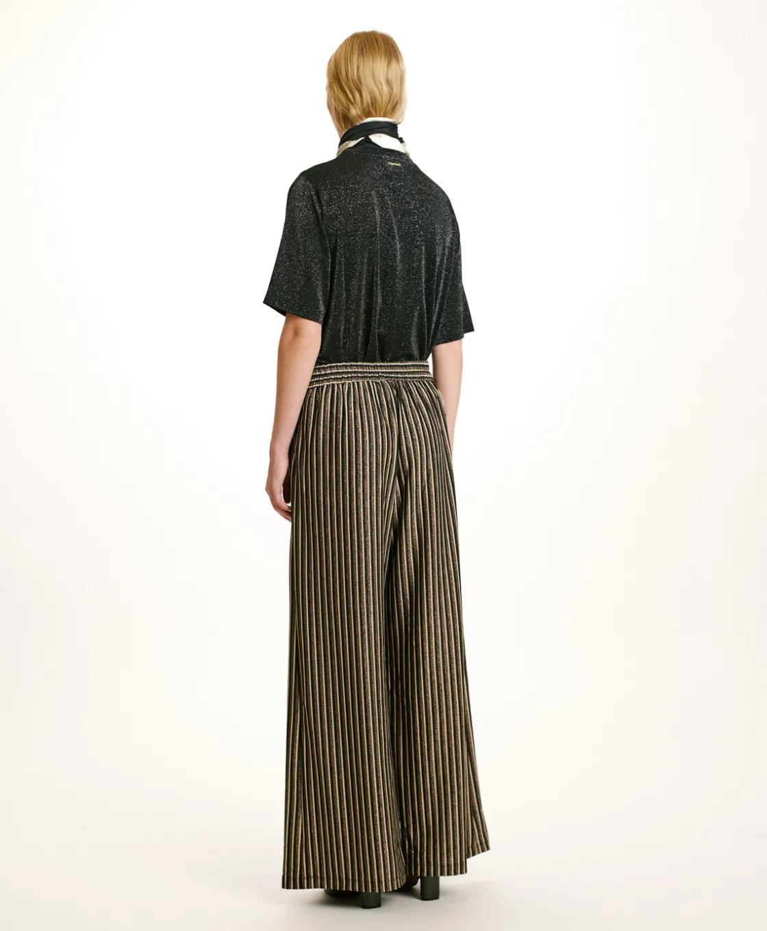 Momoni Pantalons*PANTALON ASPEN EN JERSEY LUREX - MULTICOLORE CUIVRE MulticoloreCuivre