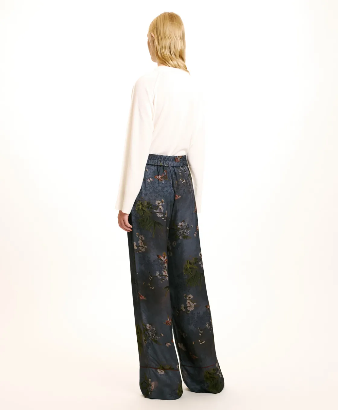 Momoni Pantalons*PANTALON DAIKI EN VISCOSE JACQUARD IMPRIMÉE - MULTICOLORE GRIS POUSSIÉREUX MulticoloreGrisPoussiéreux