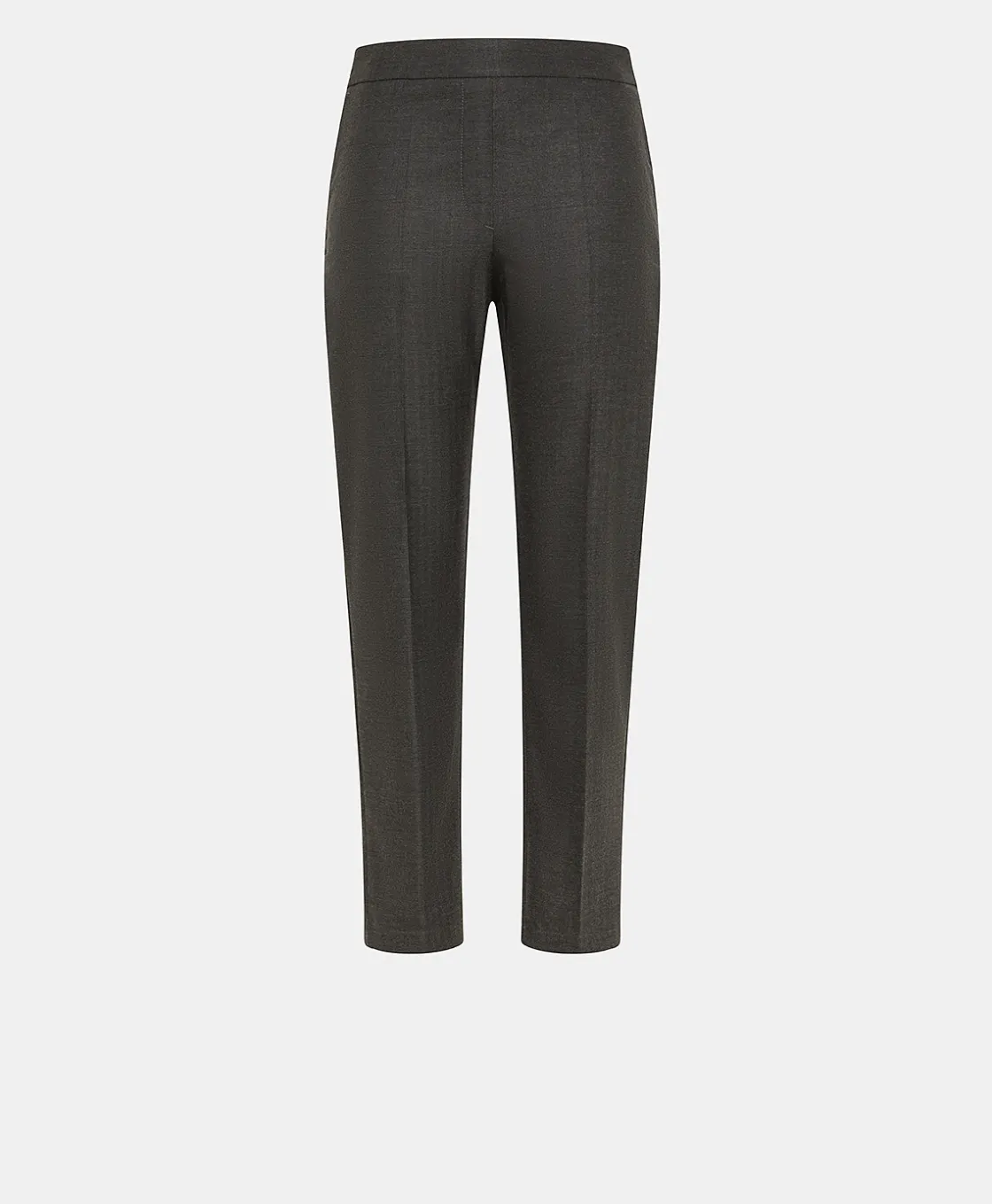 Momoni Pantalons*PANTALON HAITI EN CHEVRON VISCOSE LAINE STRETCH - GRIS CHARBON GrisCharbon