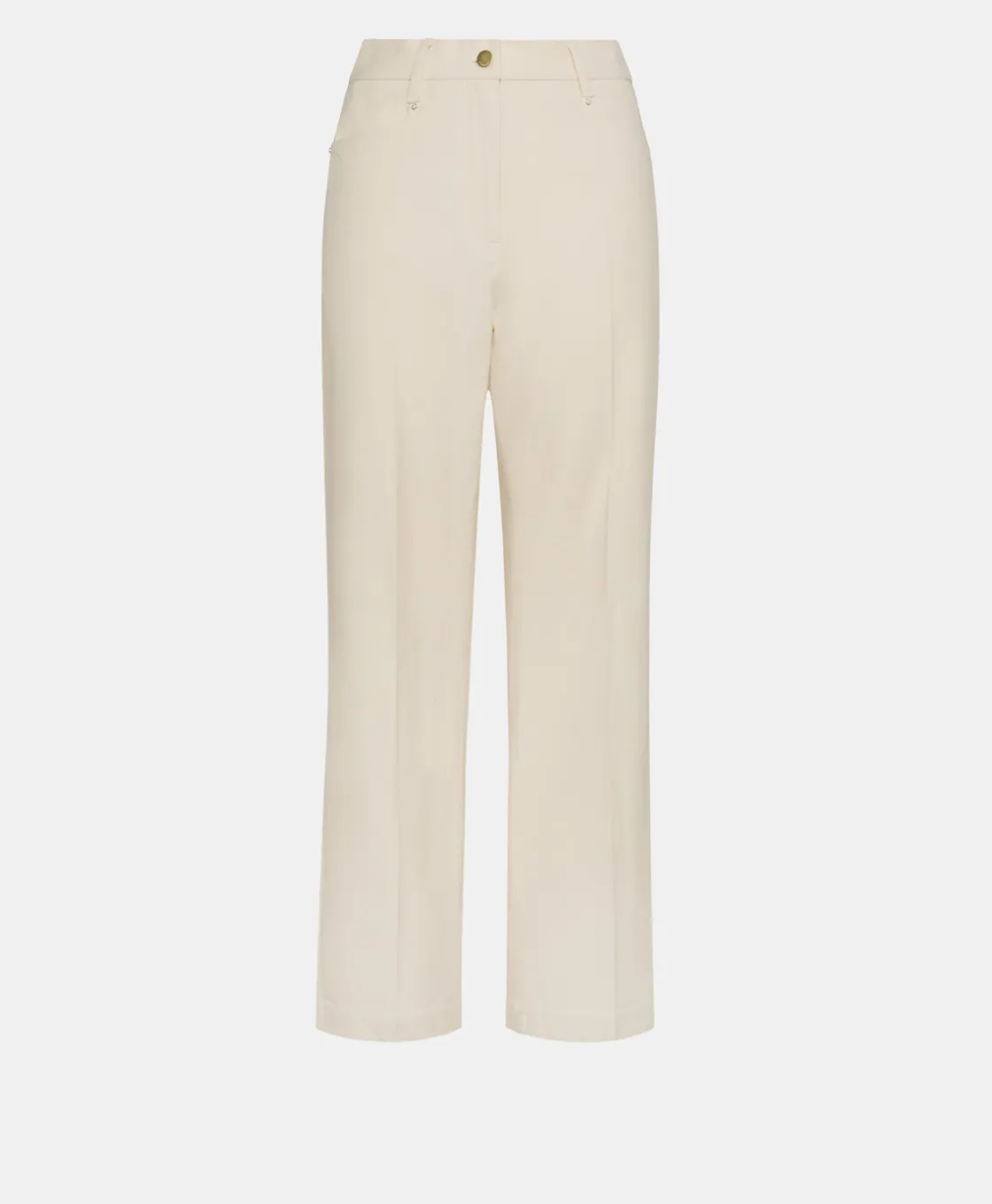 Momoni Pantalons*PANTALON JACQUES EN DENIM COTON LAINE STRETCH - CRÈME Crème