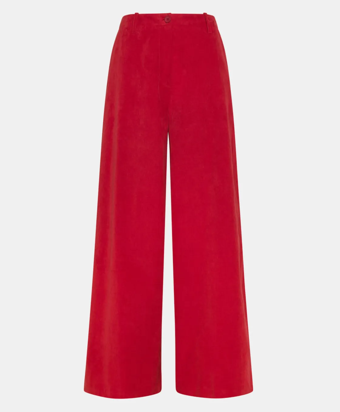 Momoni Pantalons*PANTALON KOI EN VELOURS MILLERAIE STRETCH - ROUGE CARMIN RougeCarmin
