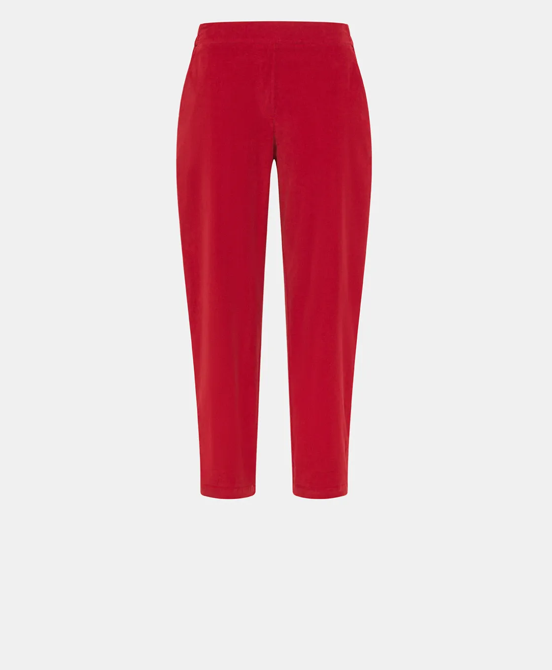 Momoni Pantalons*PANTALON YOKO EN VELOURS MILLERAIE STRETCH - ROUGE CARMIN RougeCarmin