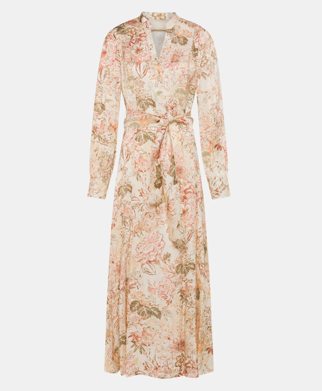 Momoni Robes*ROBE MIWA EN VISCOSE JACQUARD IMPRIMÉE - MULTICOLORE ROSE MulticoloreRose