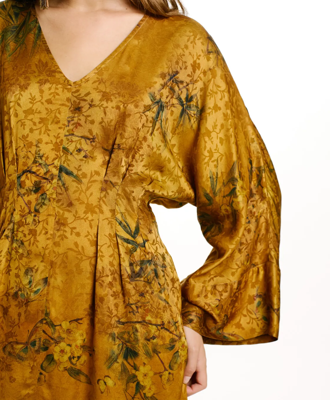 Momoni Robes*ROBE ROMI EN VISCOSE JACQUARD IMPRIMÉE - BRÛLÉ/MULTICOLORE Brûlé/Multicolore
