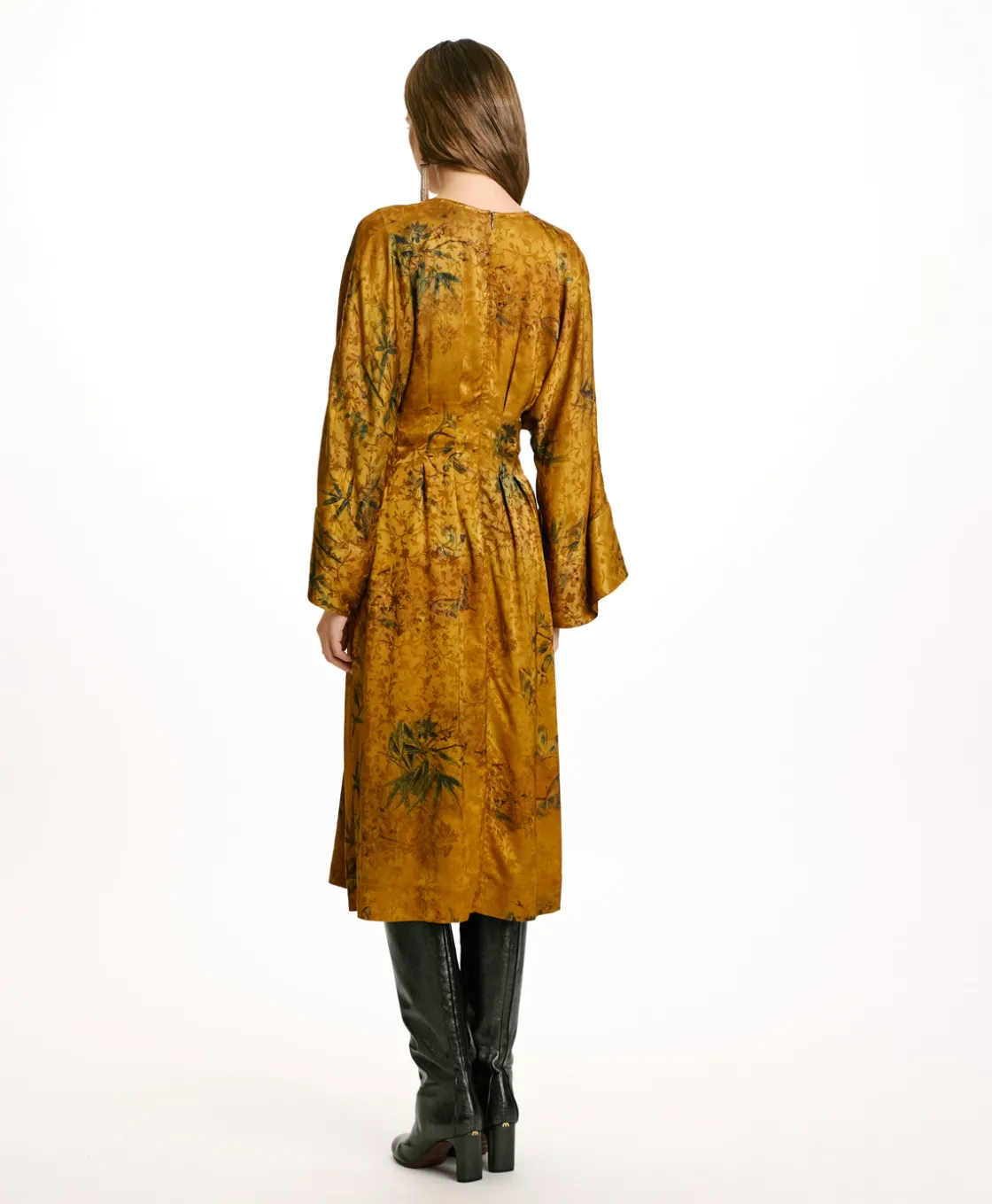 Momoni Robes*ROBE ROMI EN VISCOSE JACQUARD IMPRIMÉE - BRÛLÉ/MULTICOLORE Brûlé/Multicolore