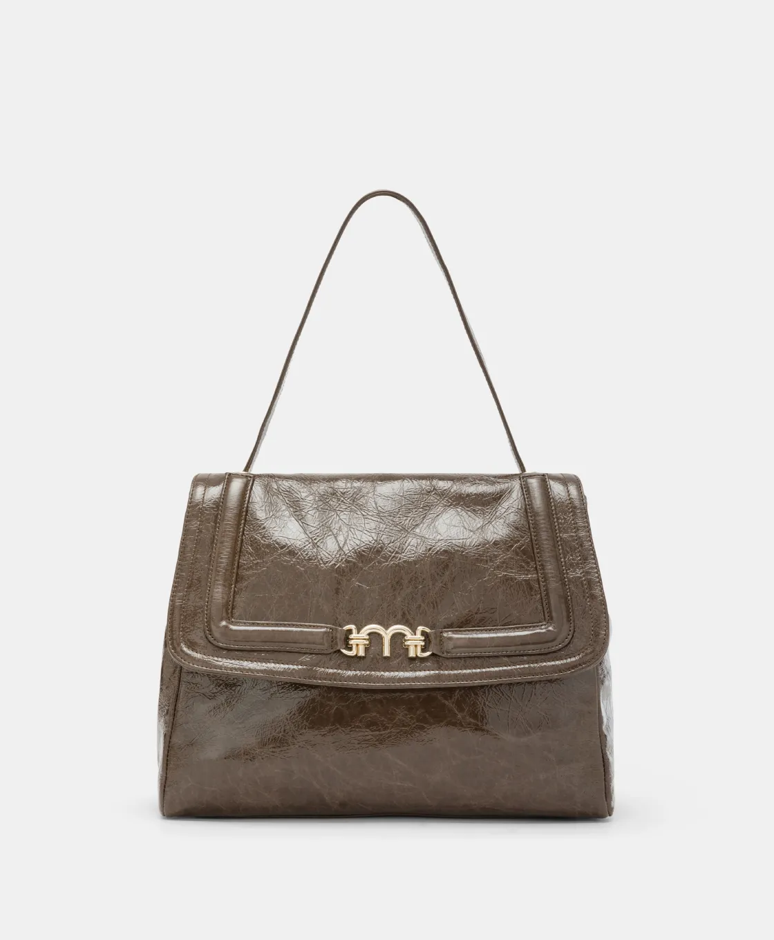 Momoni Sacs Et Pochettes*SAC FLORE EN CUIR NAPLAK - BRUN FONCÉ BrunFoncé