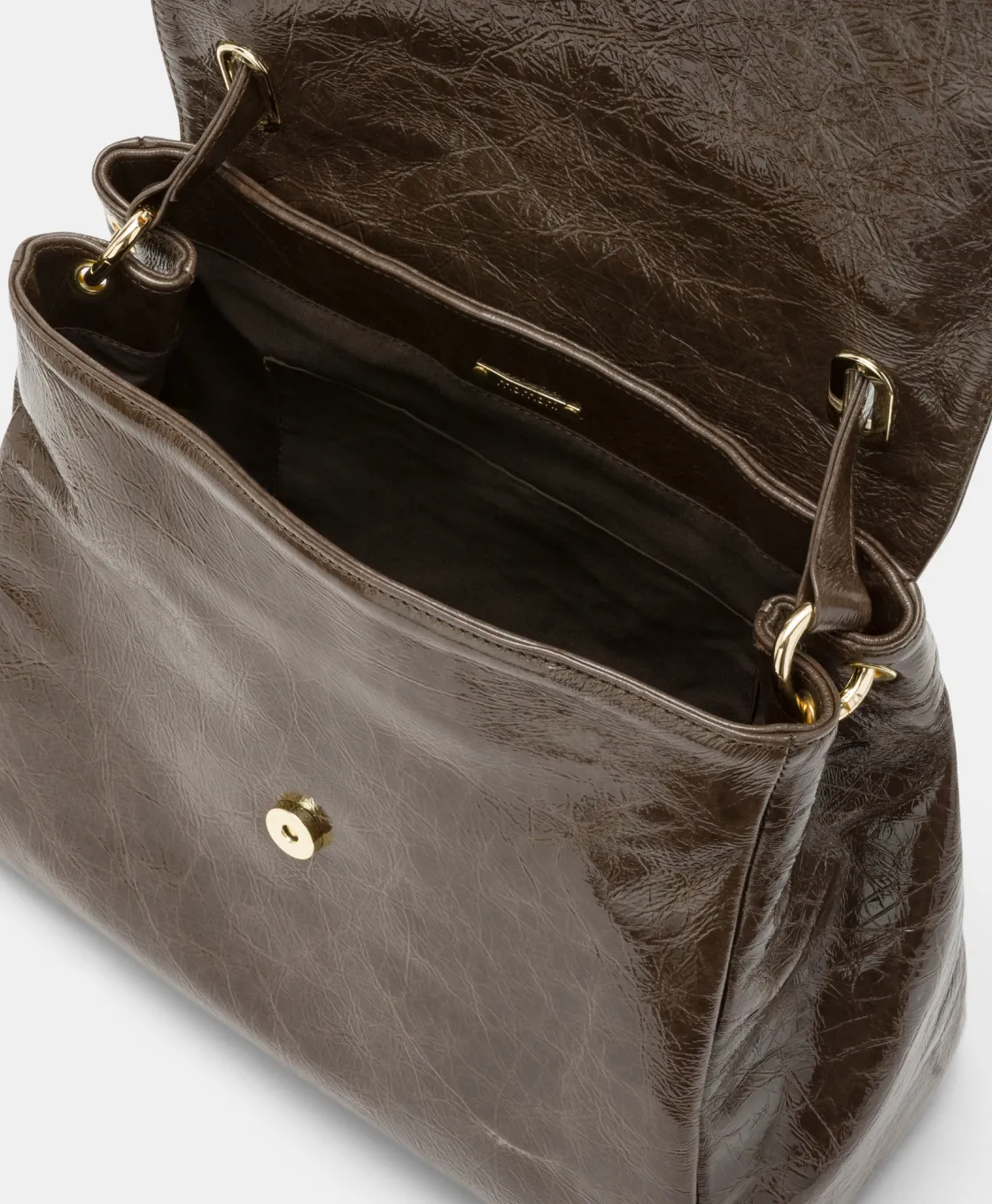 Momoni Sacs Et Pochettes*SAC FLORE EN CUIR NAPLAK - BRUN FONCÉ BrunFoncé