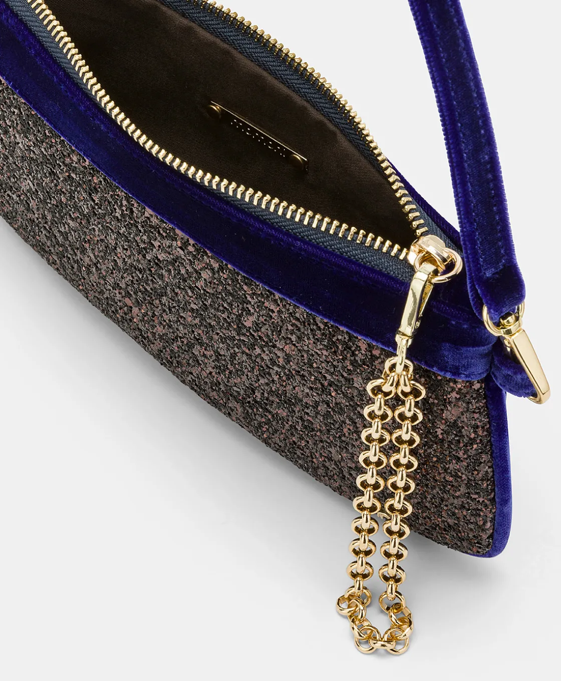 Momoni Sacs Et Pochettes*SAC KUROI BIS EN GLITTER AVEC VELOURS - Bronze/Lavande