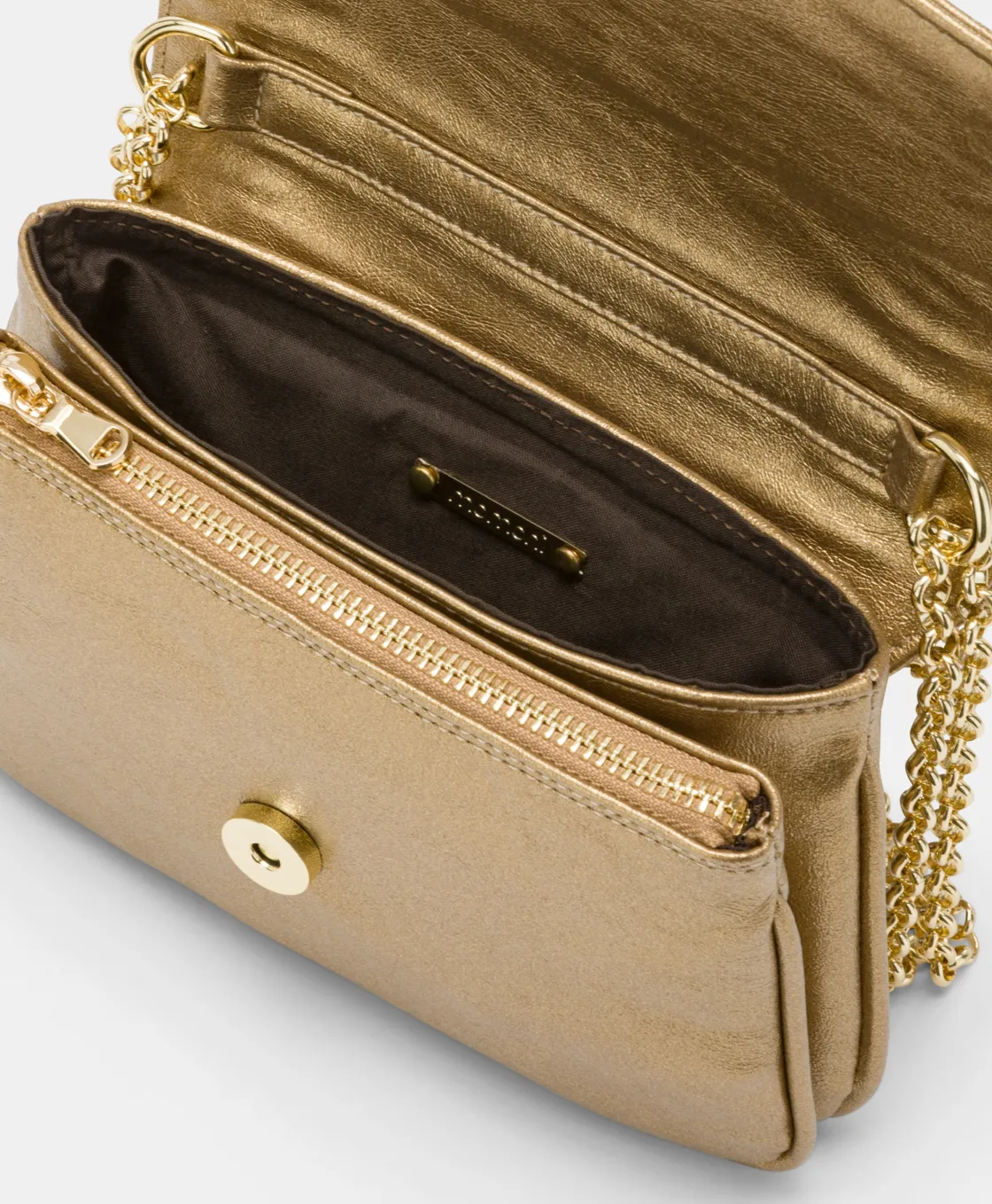 Momoni Sacs Et Pochettes*SAC MIMI' FLE EN ÉCO-CUIR LAMINÉ - Or