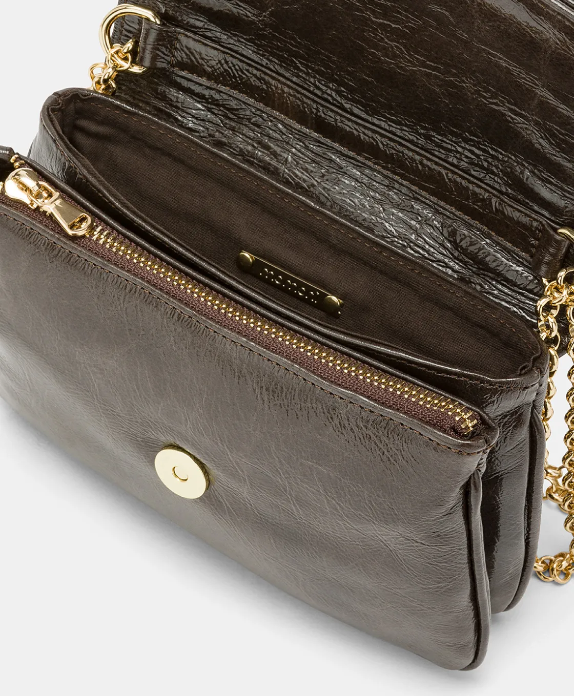 Momoni Sacs Et Pochettes*SAC MIMI' FLORE EN CUIR NAPLAK - BRUN FONCÉ BrunFoncé