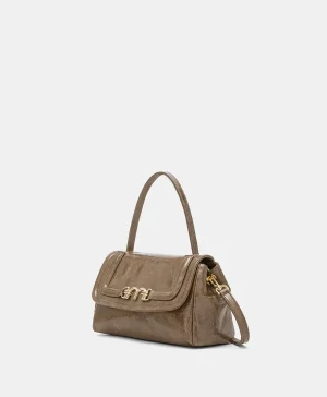 Momoni Sacs Et Pochettes*SAC PETIT FLORE EN CUIR NAPLAK - Taupe