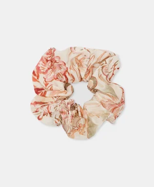 Momoni Accessoires Pour Cheveux*SCRUNCHIE EN SOIE IMPRIMÉ - ROSE MULTICOLORE Multicolorrose