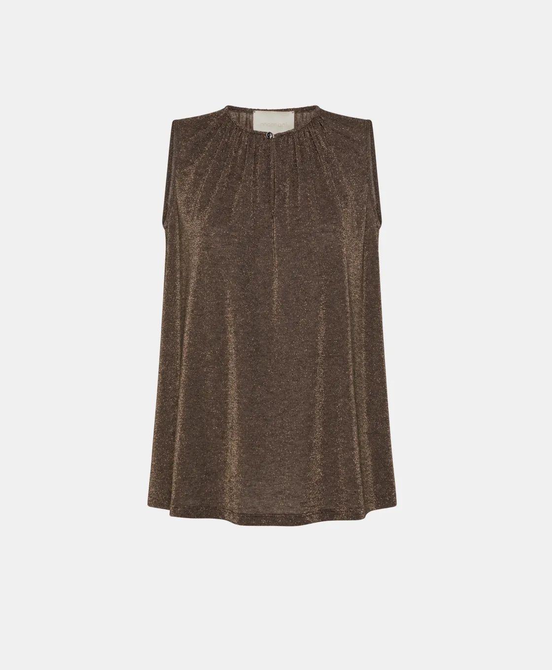 Momoni Tops Et T-Shirts*TOP CRIS EN JERSEY LUREX - Cuivre