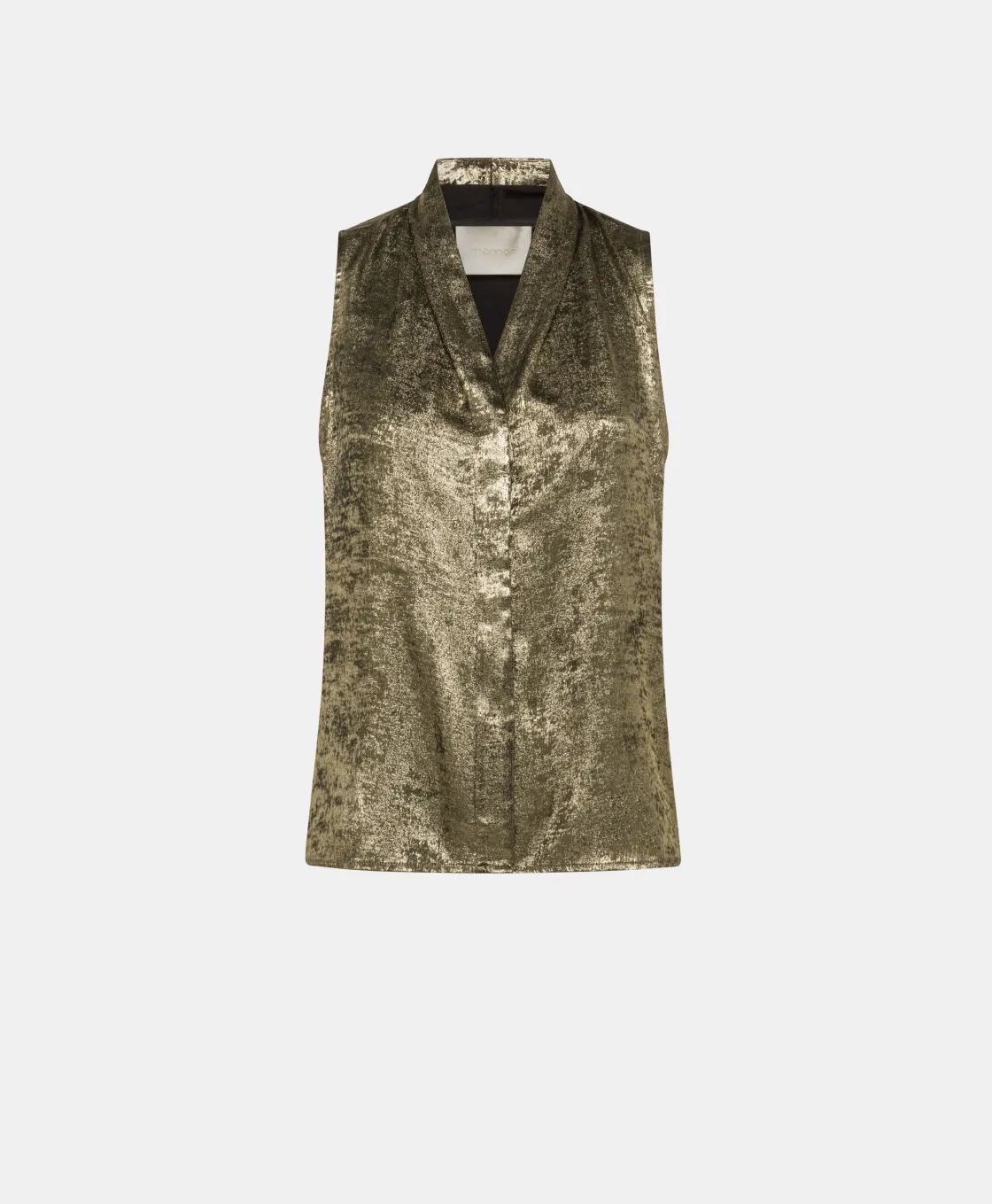 Momoni Tops Et T-Shirts*TOP KIRI EN LAMINÉ FLUIDE - OR FONCÉ OrFoncé