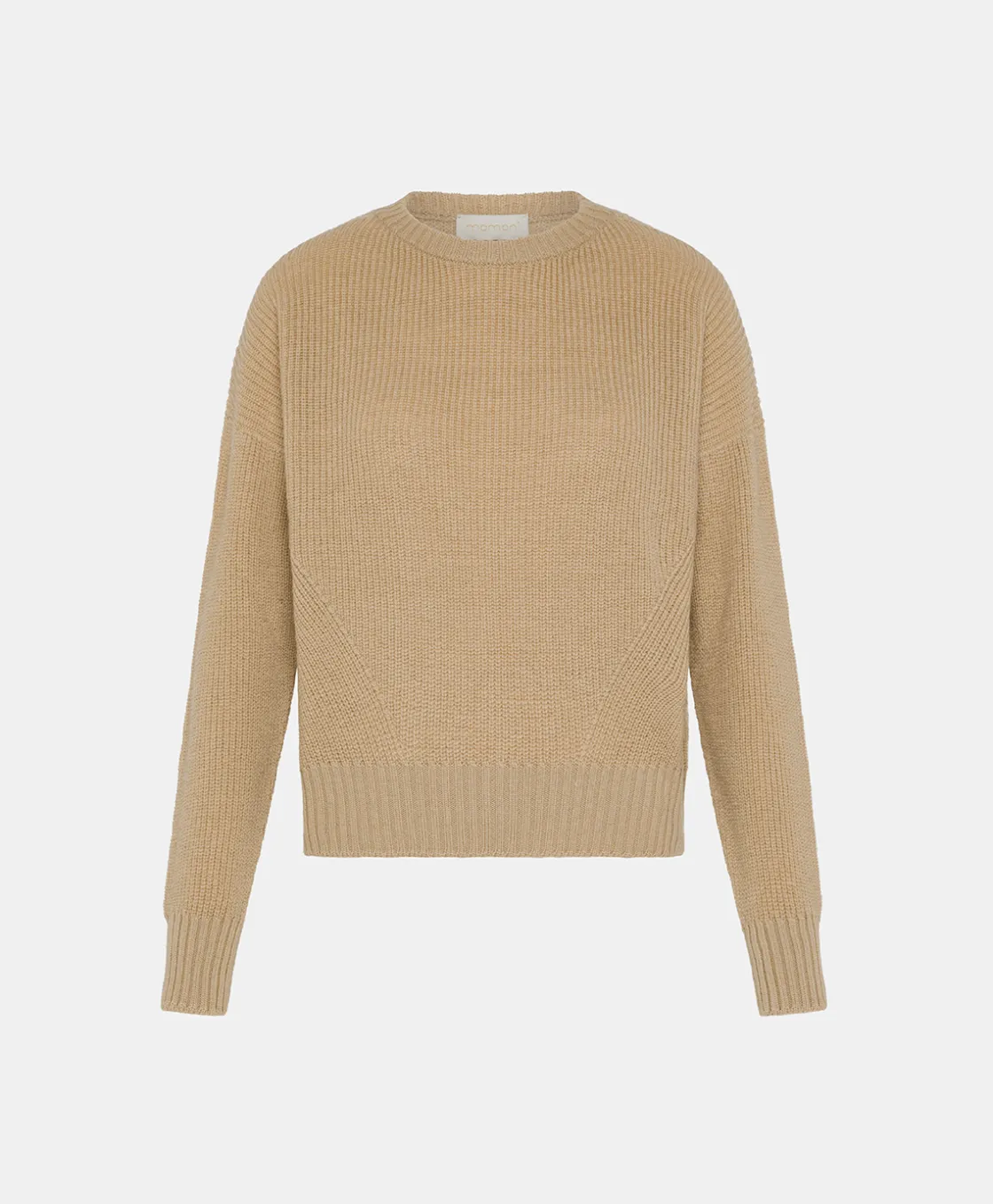 Momoni Mailles*TRICOT AKI À CÔTES EN LAINE MÉRINOS - CRÈME Crème