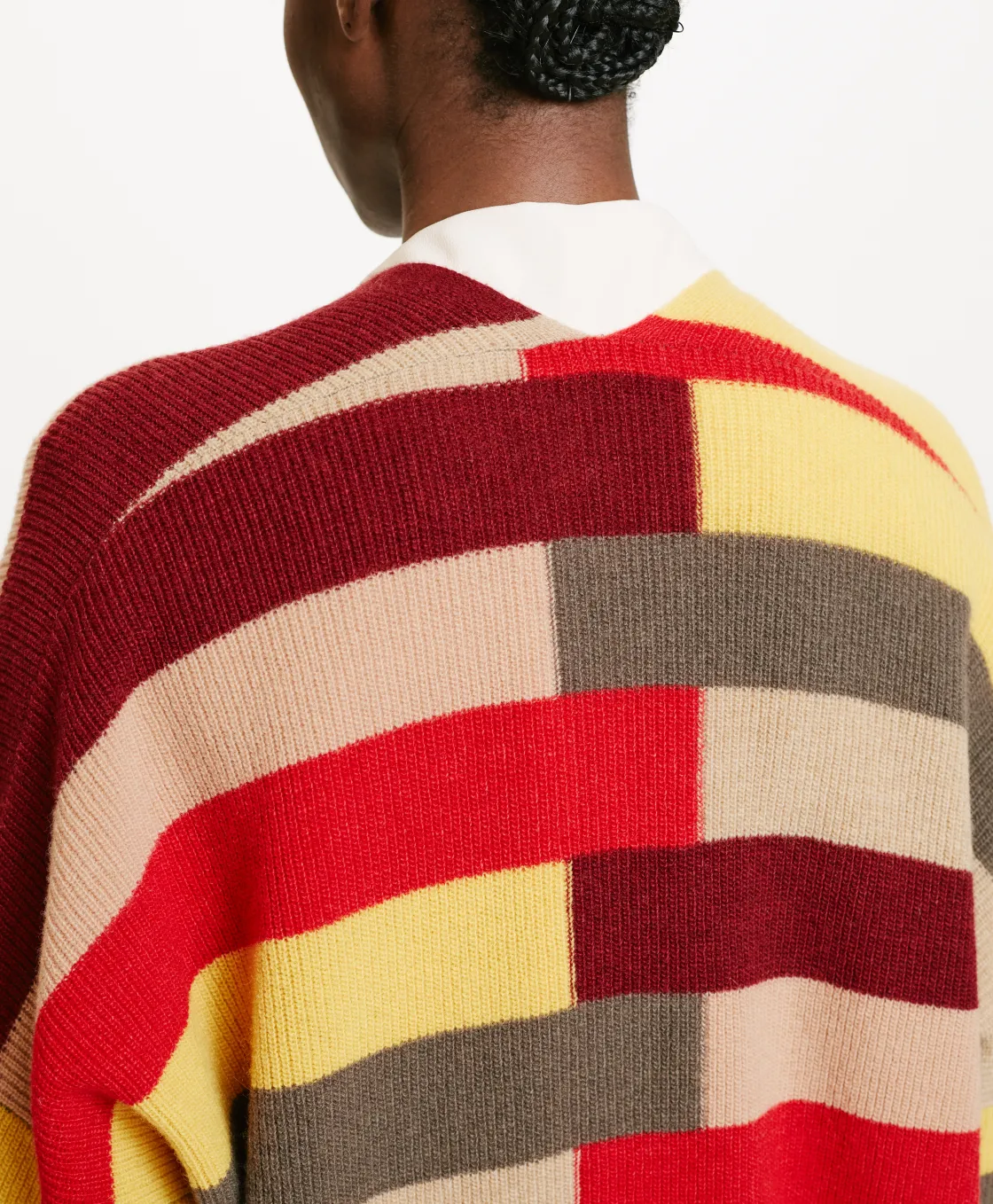 Momoni Mailles*TRICOT HOKKAIDO À RAYURES MULTICOLORES - ROUGE MULTICOLORE RougeMulticolore