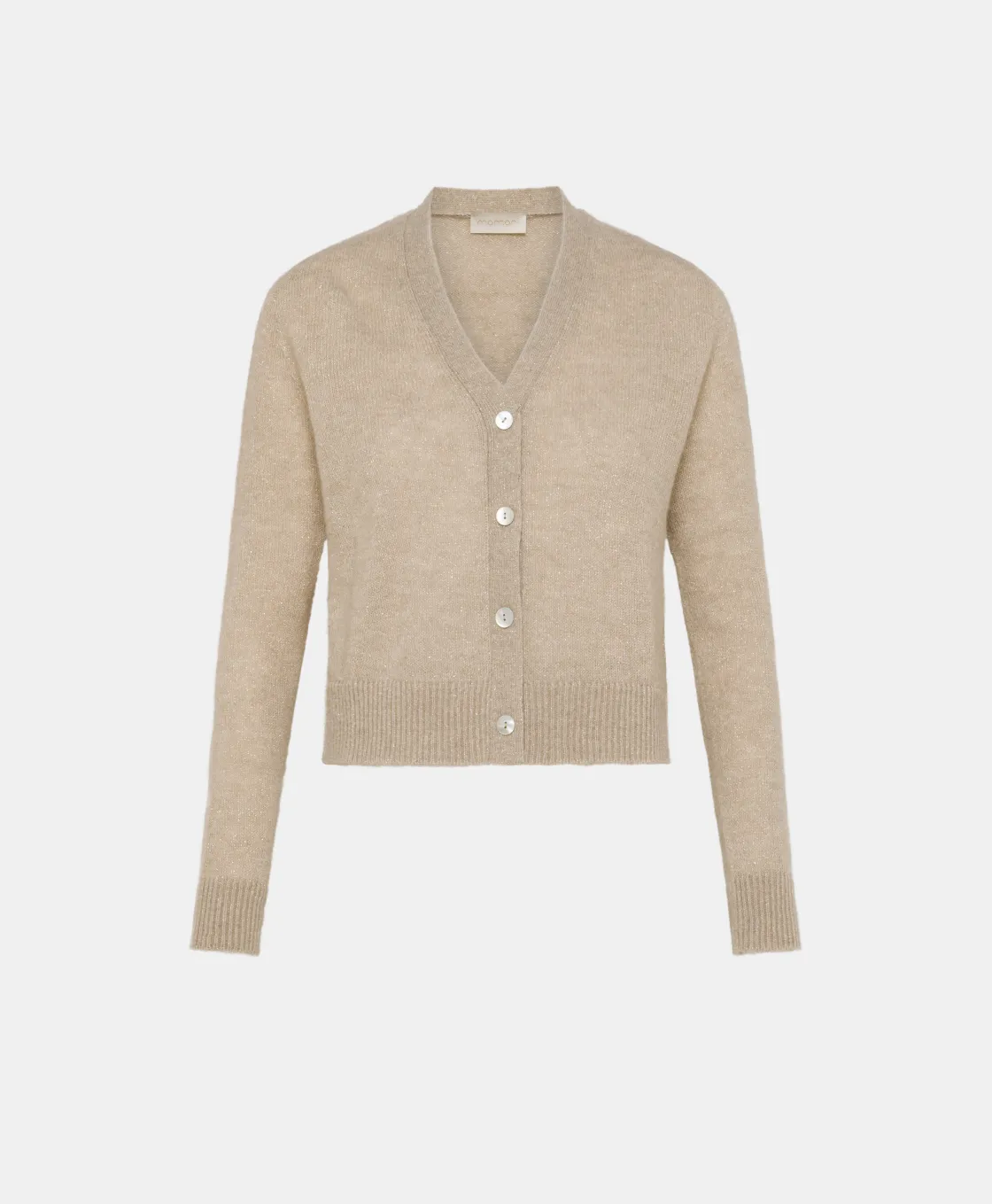 Momoni Mailles*TRICOT JIRO EN MOHAIR MÉLANGE LUREX - CRÈME Crème