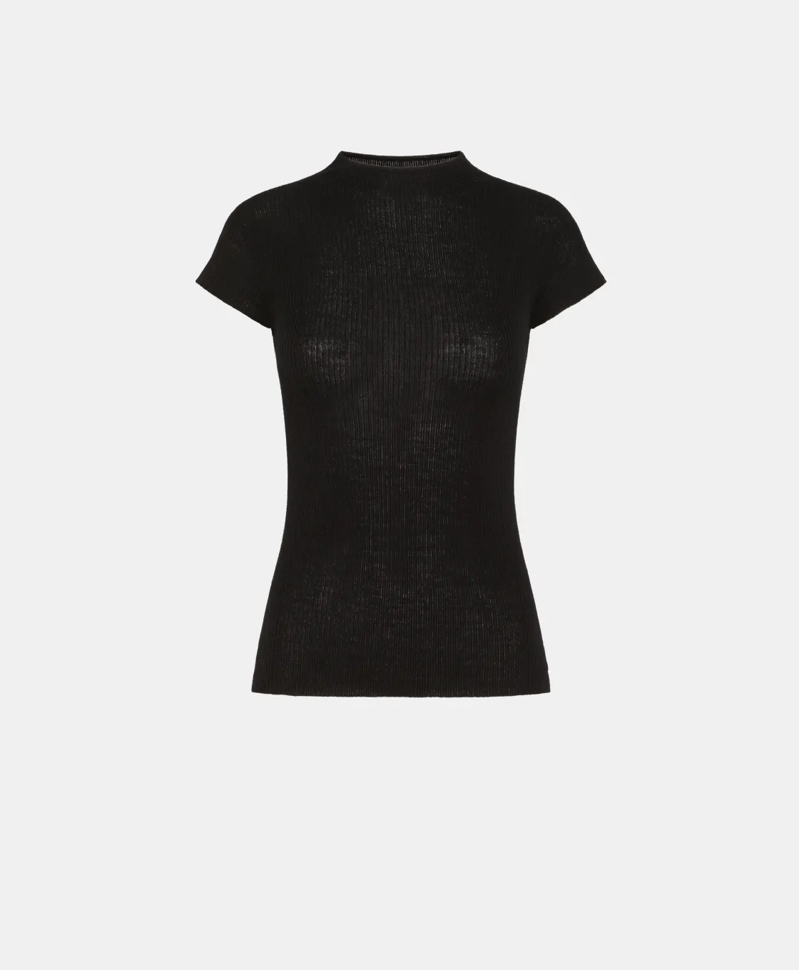 Momoni Mailles*TRICOT KAME EN LAINE MÉRINOS - Noir