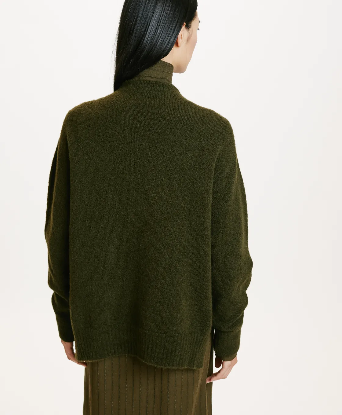 Momoni Mailles*TRICOT KOBE EFFET JERSEY UNI - Vert