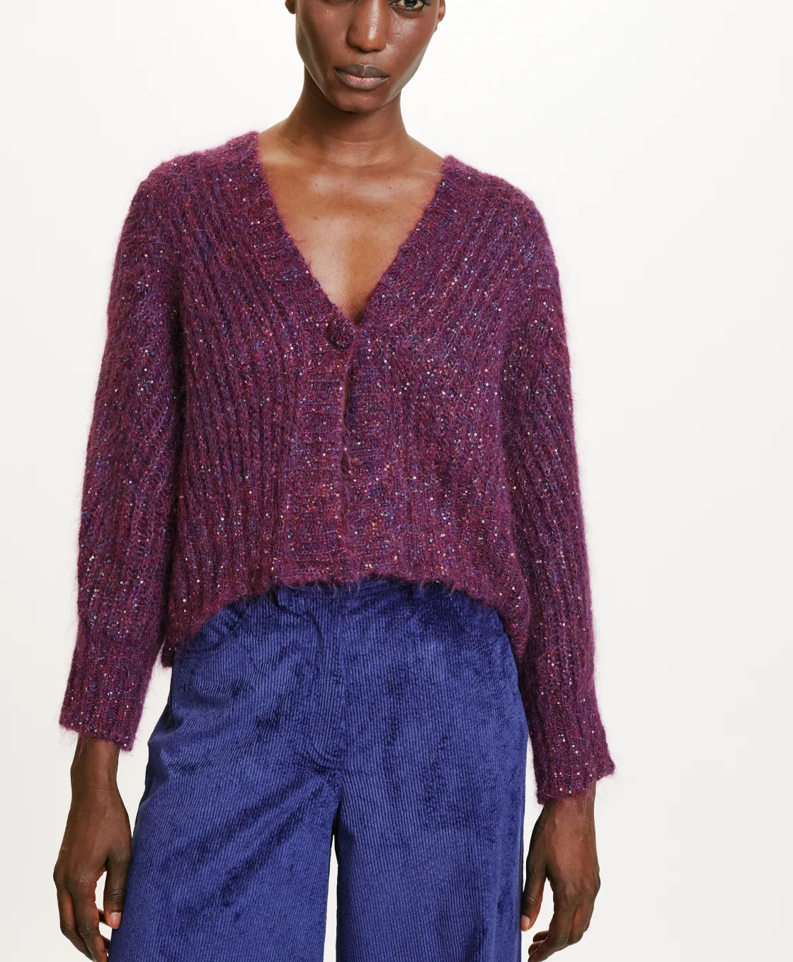 Momoni Mailles*TRICOT KUSA DÉGRADÉ - Violet