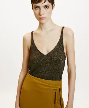 Momoni Mailles*TRICOT NIJI EN LUREX - Algue