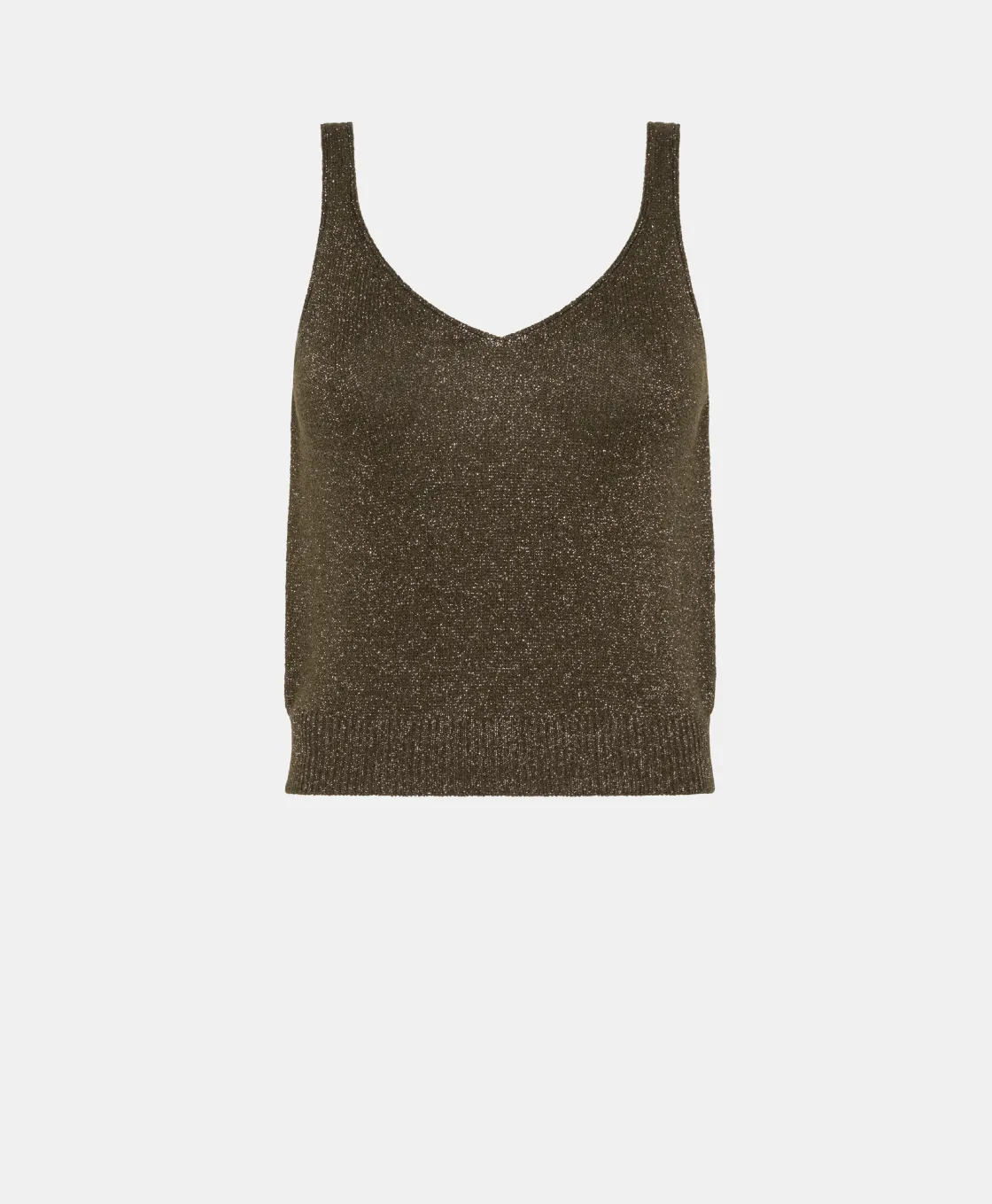 Momoni Mailles*TRICOT NIJI EN LUREX - Algue