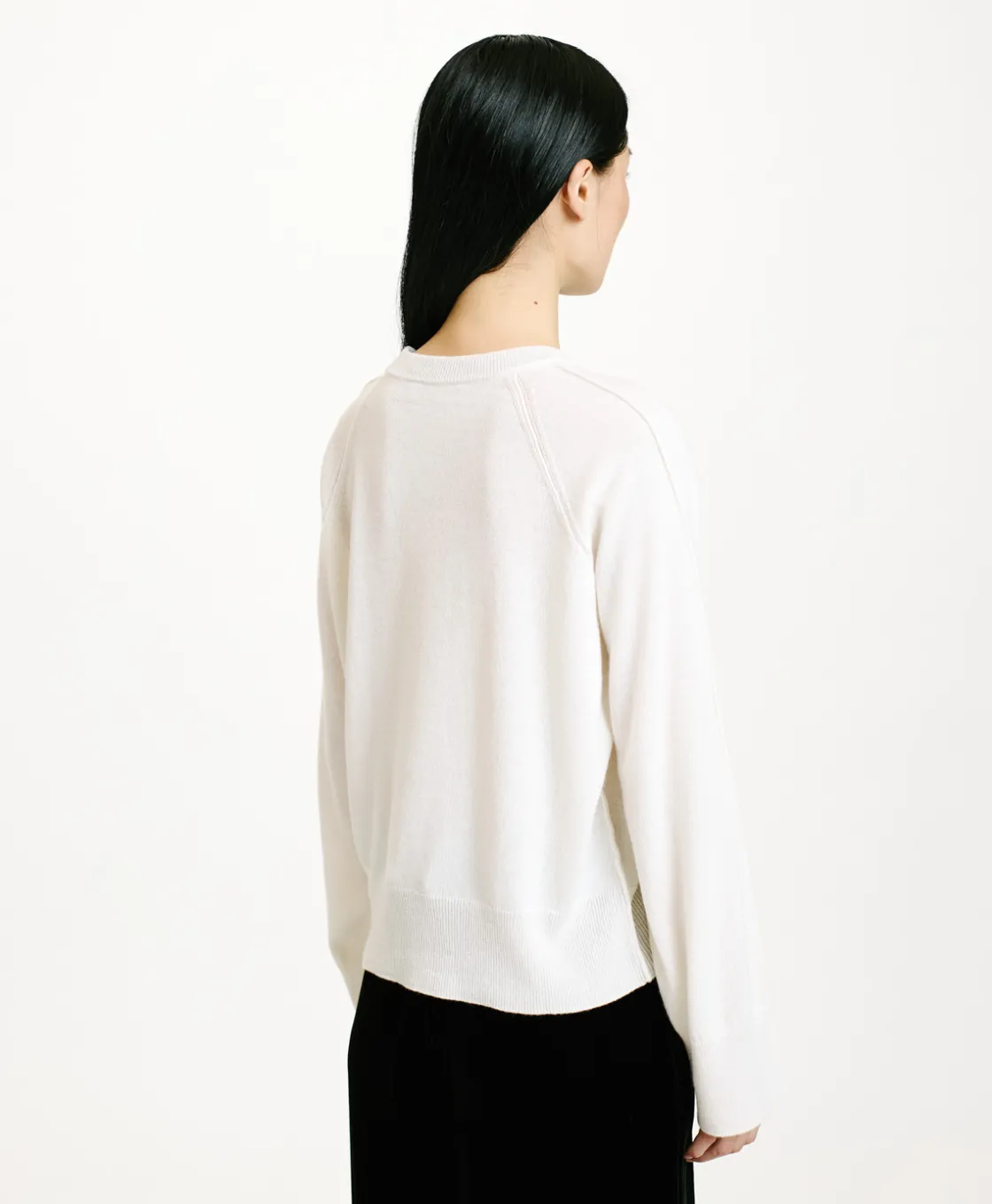 Momoni Mailles*TRICOT ODINO EN LAINE MÉRINOS CACHEMIRE - CRÈME Crème